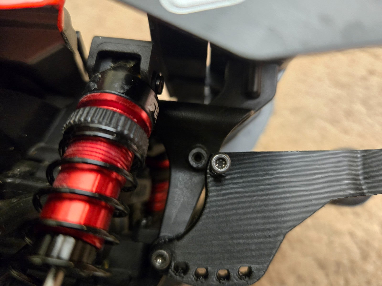 3D Printed Super Tough Wheelie for Mini Kraton Stiff TPU Simple Installation!