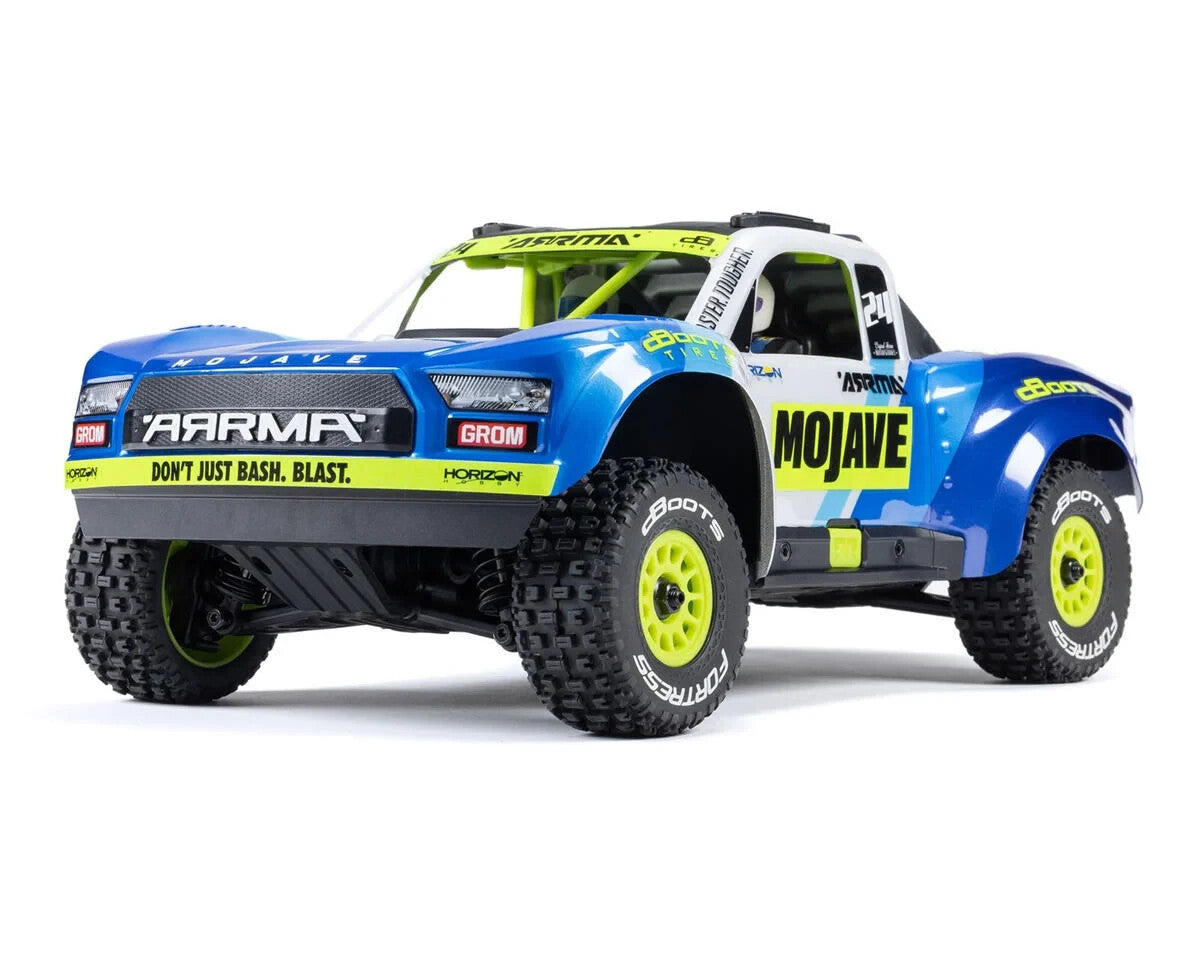 Arrma Mojave Grom MEGA 4WD 380 Brushed 1/18 Electric Desert Truck RTR Blue/White
