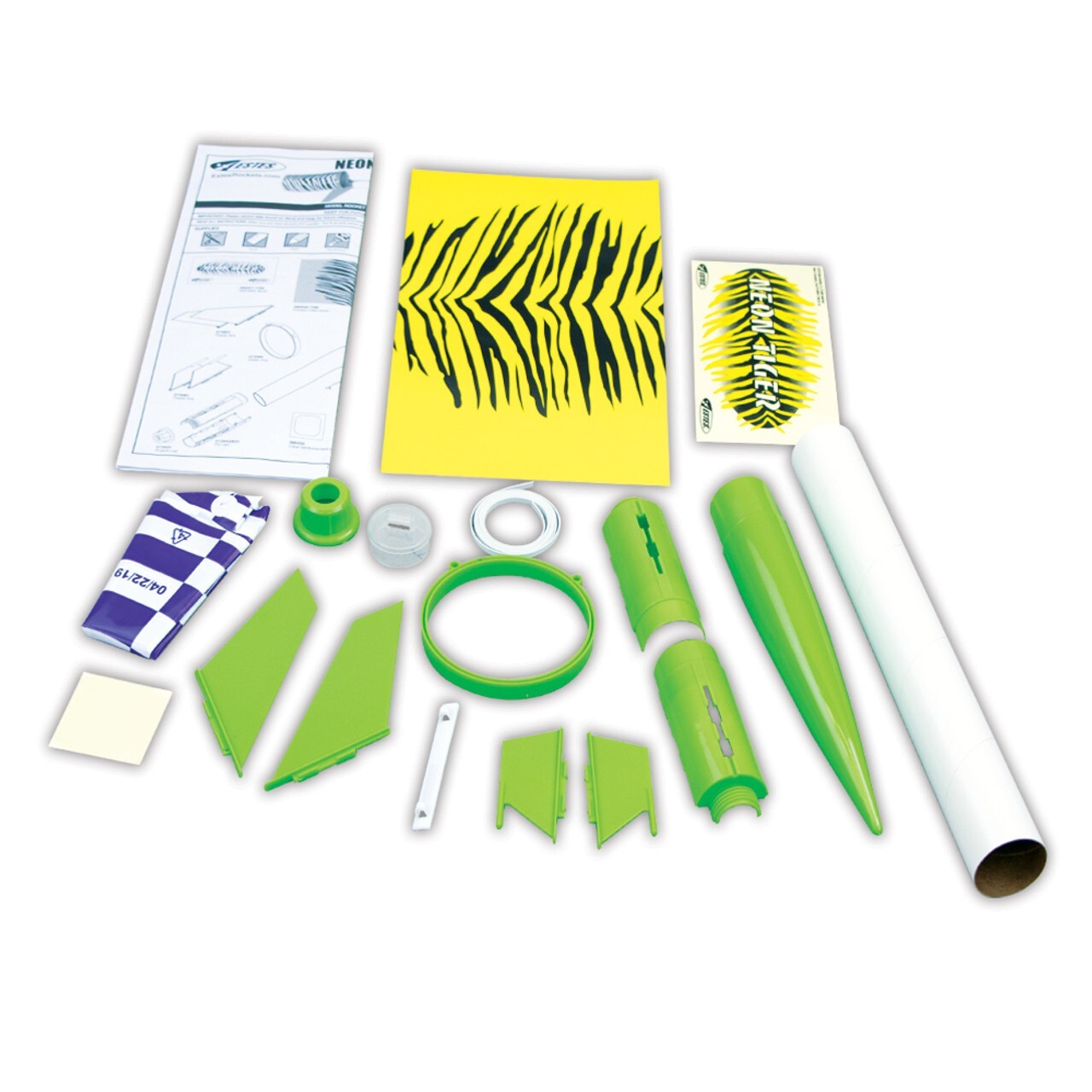 Estes Neon Tiger Snap Together - Model Rocket Kit - Skill Level 1 EST7298 7298