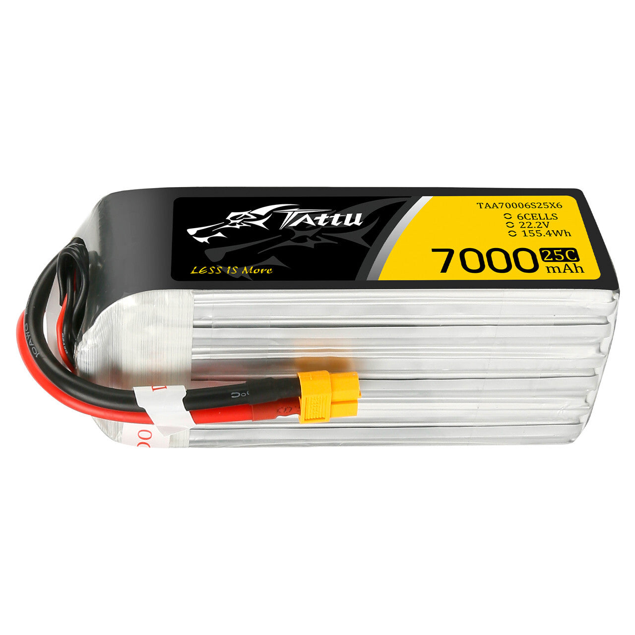 Tattu 25C 22.2V 6S 7000mAh Lipo RC Drone Airplane Battery Pack With XT60 Plug