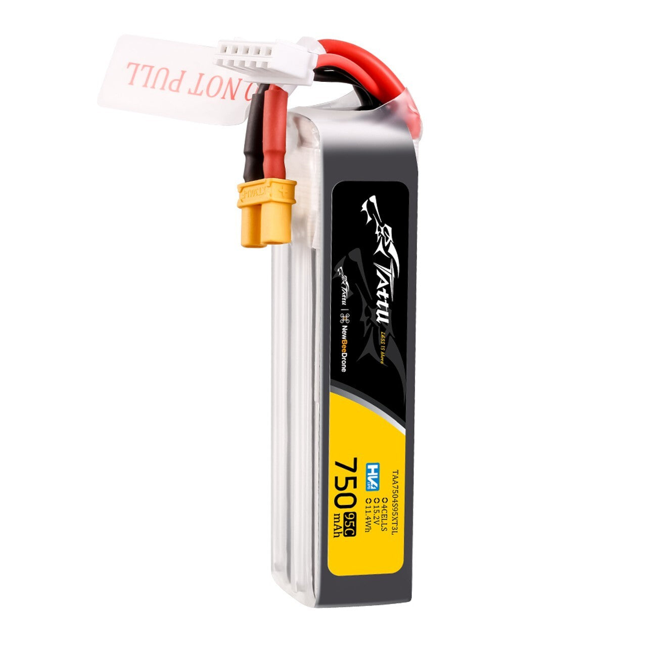 Tattu 750mAh 4S 95C 15.2V R-Line HV Lipo RC Drone Battery Pack with XT30 Plug