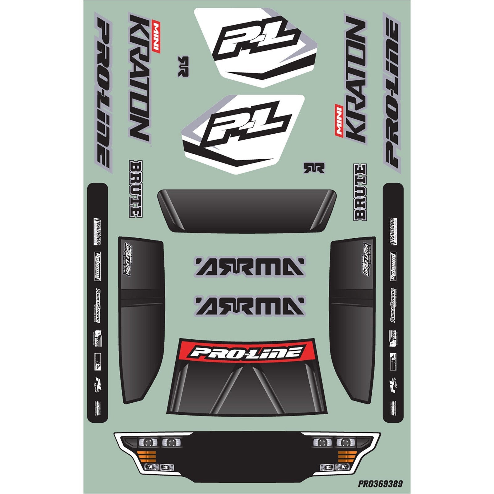 ProLine PRO369322 LE Pre-Cut Pre-Painted Brute Body Checkmate w/Clip Mini Kraton