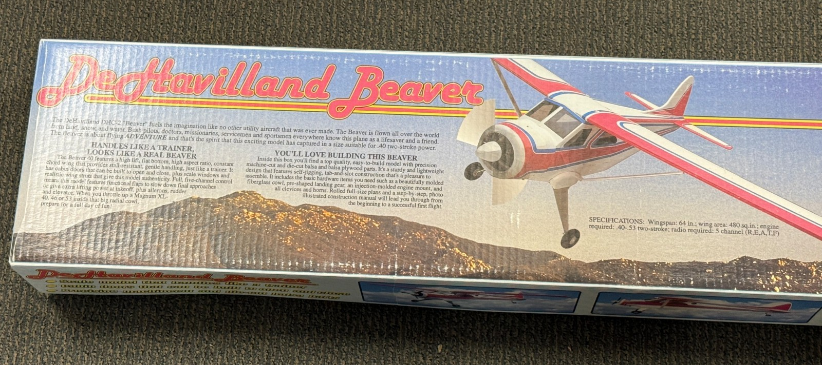New Global RC Remote Control Dehavilland Beaver Balsa Wood RC Airplane Kit