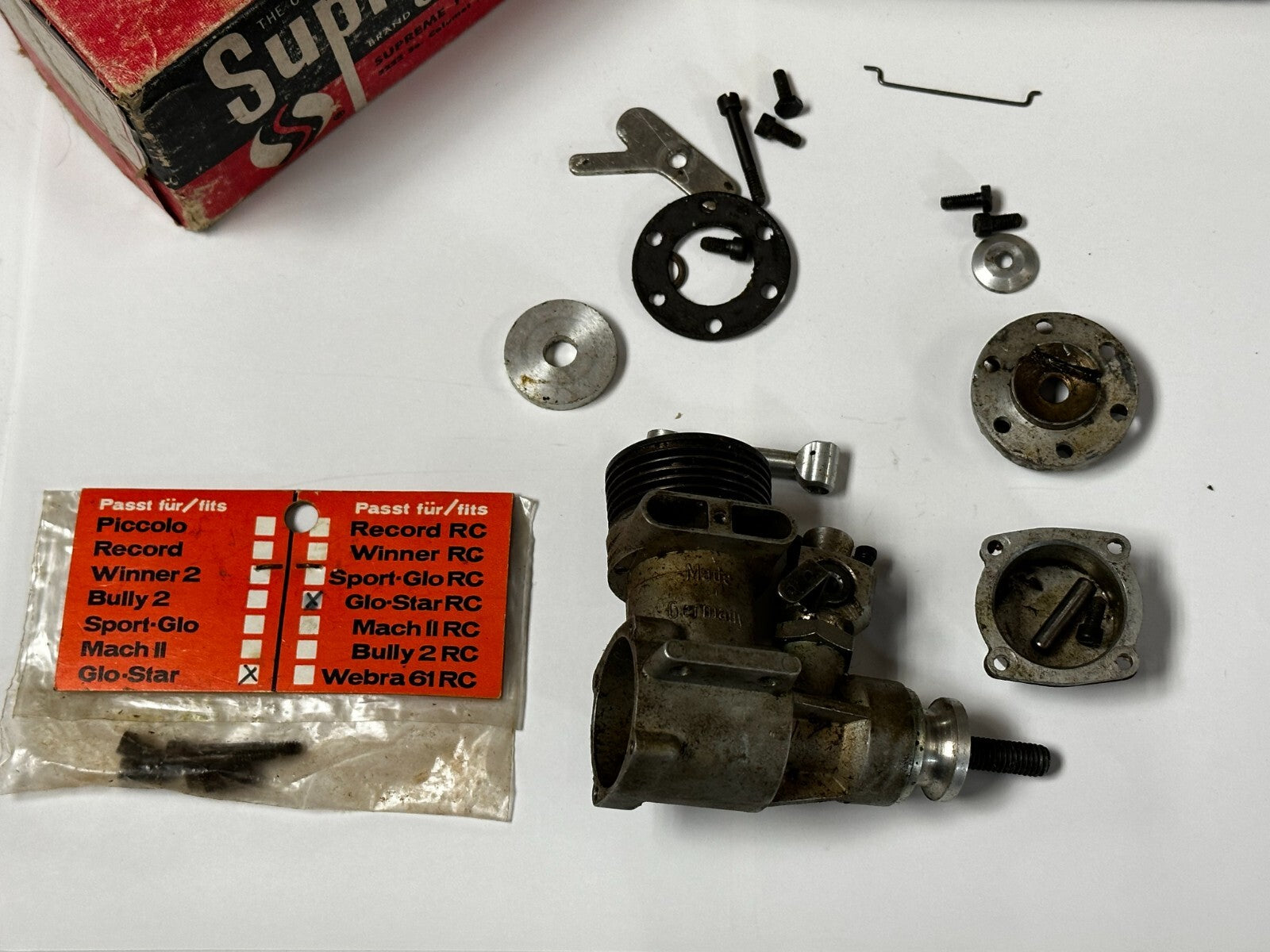 Vintage Webra 3.5cc RC Remote Control Airplane 2 Stroke Nitro Parts Engine