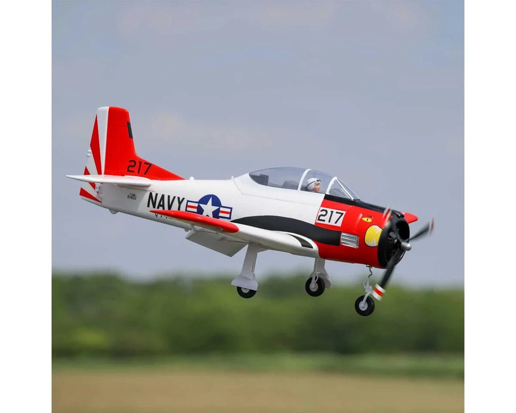 E-flite EFlite T28 T-28 Trojan 1.2m BNF Bind in Fly Basic Electric RC Airplane