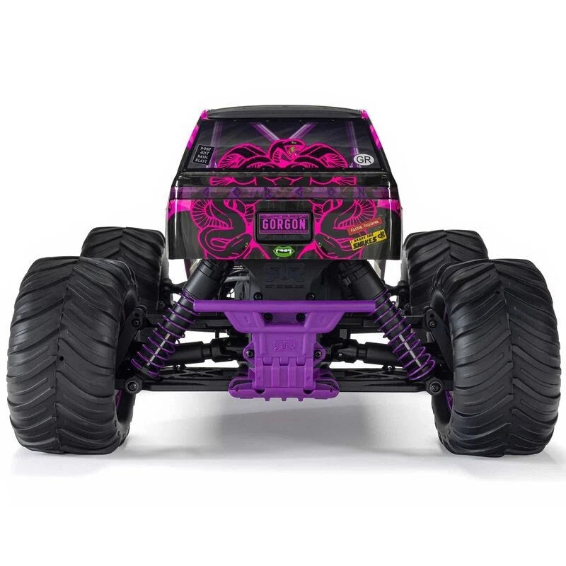 ARRMA Gorgon ARA3230ST4 2WD 1/10th Scale RTR RC Truck Purple + Battery & Charger