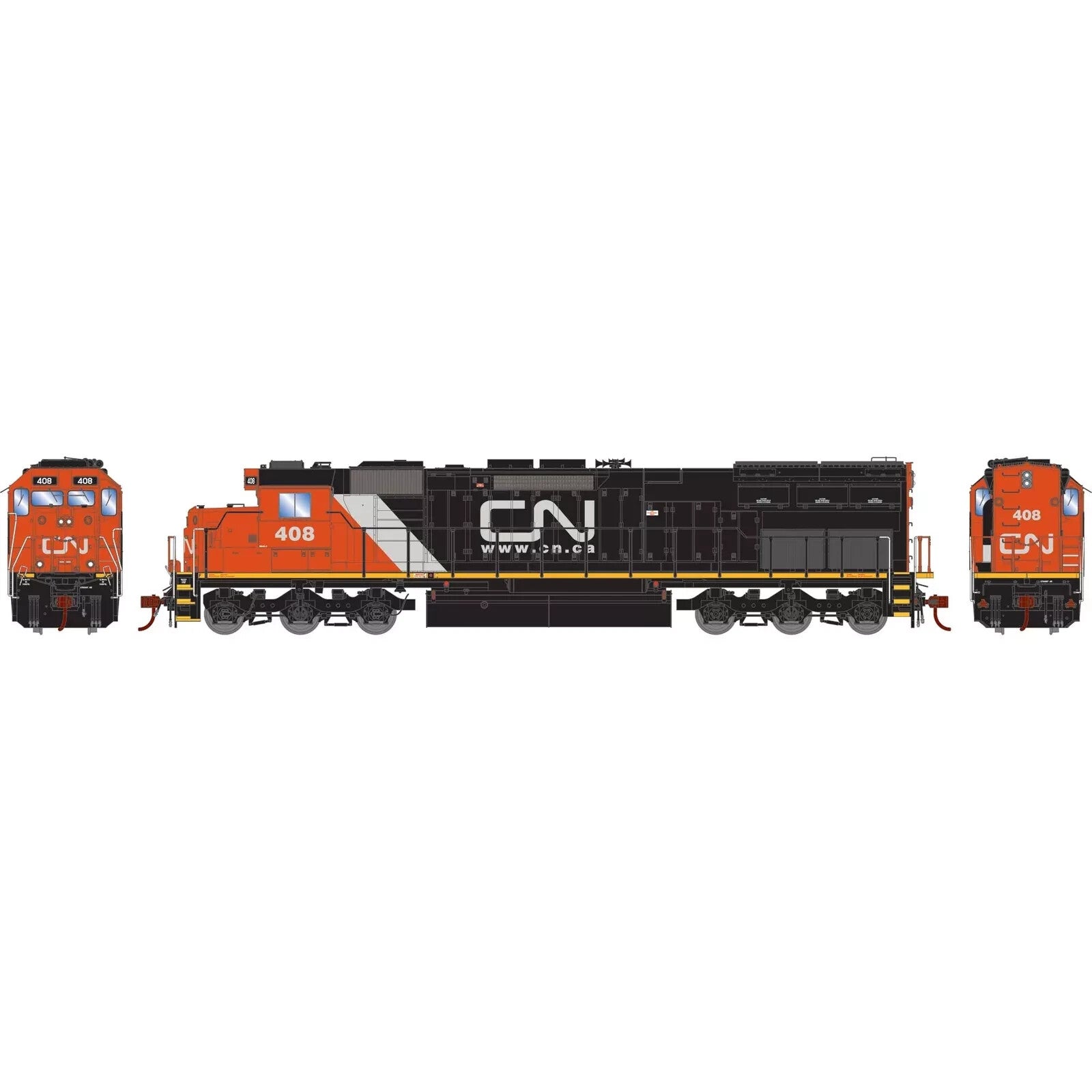 Athearn Train HO SD45T-2 Canadian National #408 ATH86877 HO Locomotives 86877
