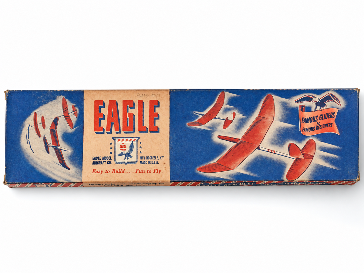 Vintage Eagle Zoomer Balsa Glider Model Airplane Kit NOS New In Box USA