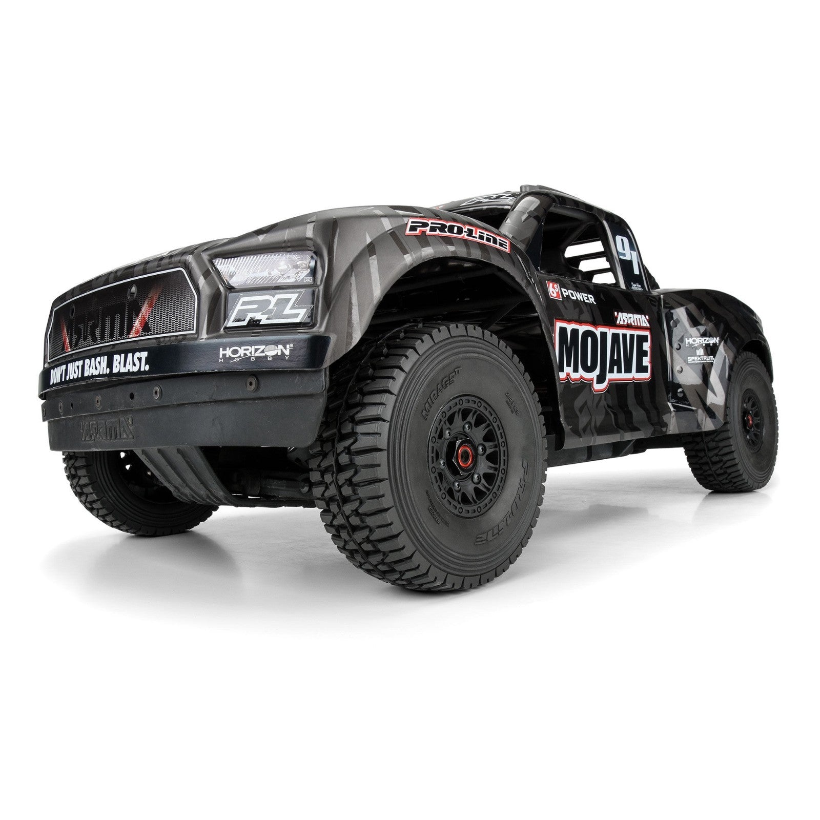Proline 1/7 Mirage BELTED F/R Tires MTD 17mm Blk Raid : Mojave 6S UDR PRO1022410