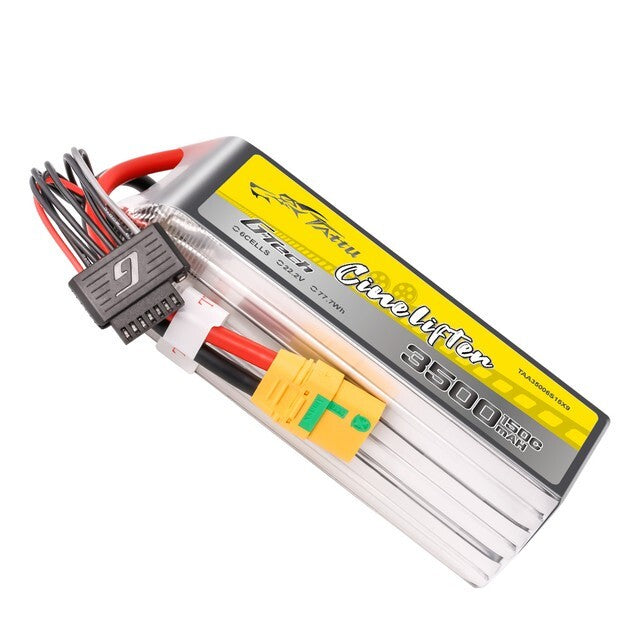 Tattu GTech 3500mAh 6S 22.2v 150C Lipo Battery Pack w/ XT90-S XT90 Cinelifter X8