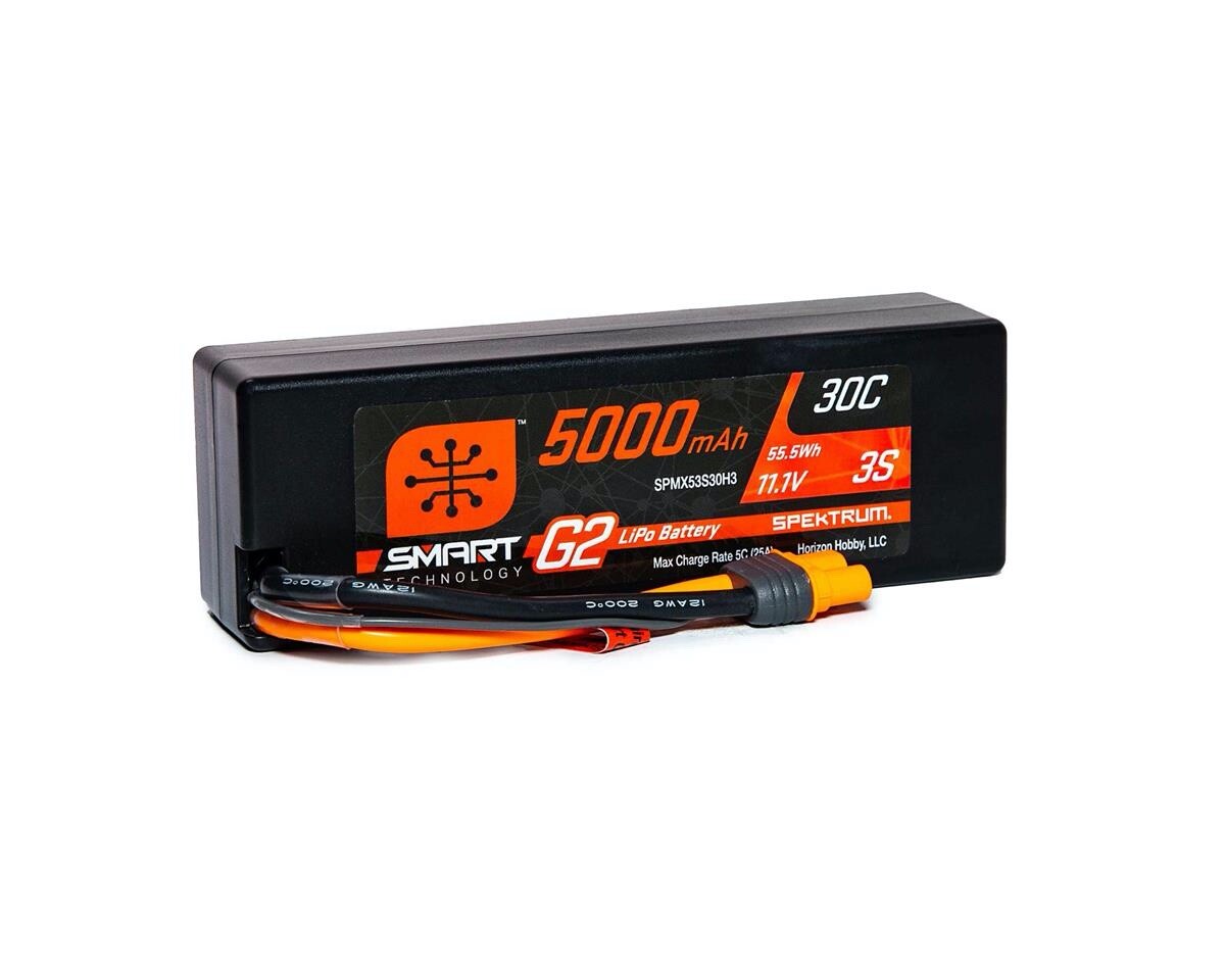 Spektrum RC 3S Smart G2 LiPo 30C Battery Pack w/ IC3 Connector 11.1V 5000mAh
