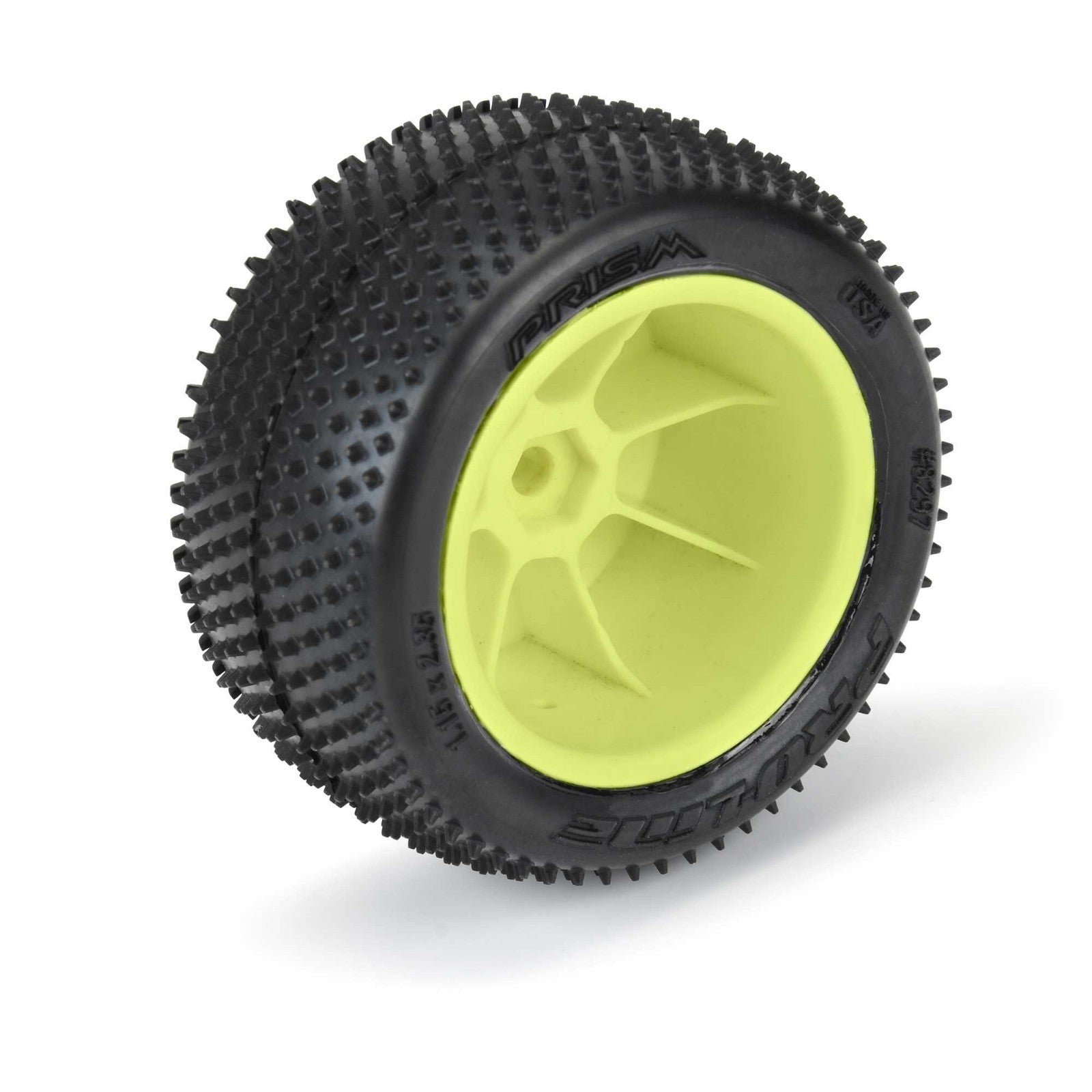 Pro-Line Racing Prism Carpet Tires MTD Yellow Mini-B Rear PRO829712 RC Tire
