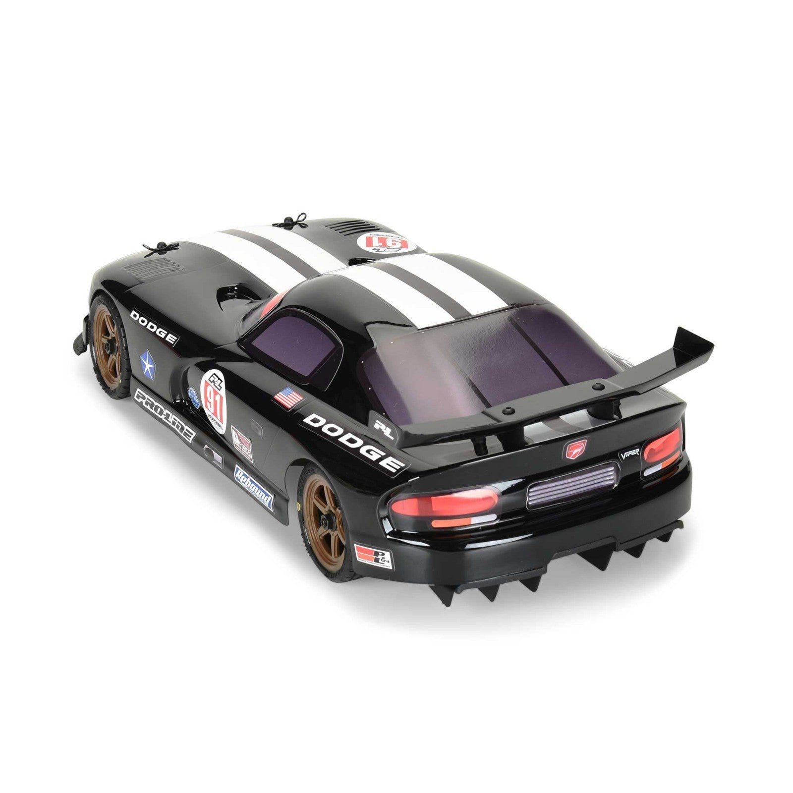 ProLine Racing Pre-Cut 2002 Dodge Viper GTS Black for Losi NASCAR PRO368414