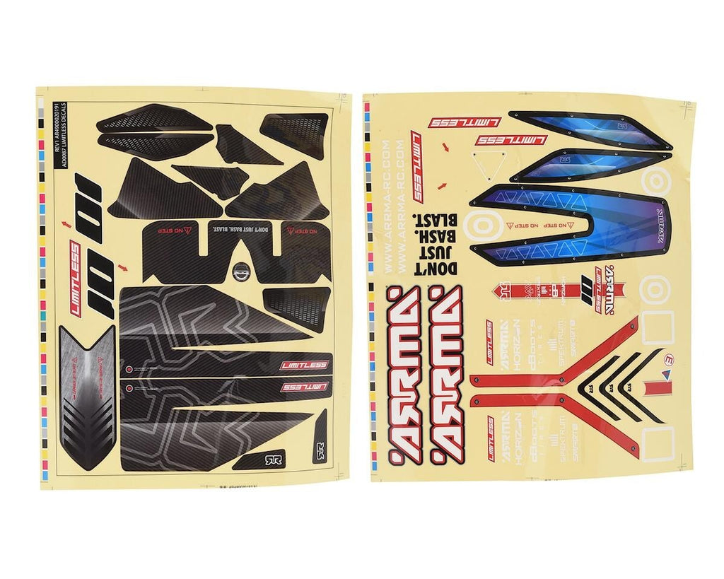 ARRMA Limitless Clear RC Remote Control Car Body Bodyshell w/ Decals ARA410003