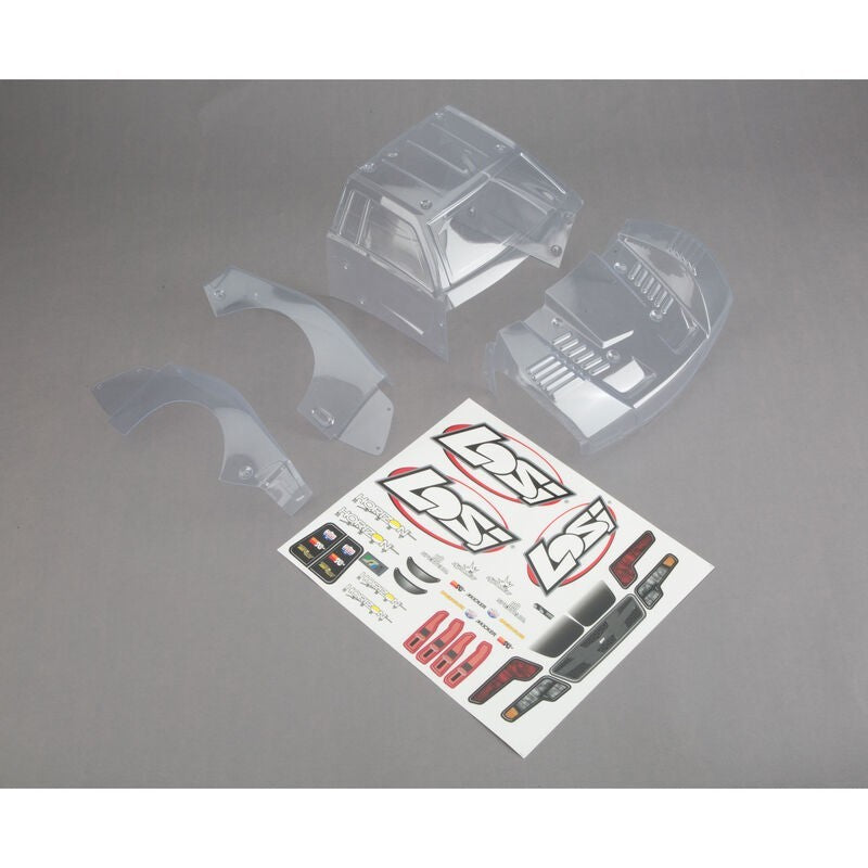 Team Losi LOS230009 230009 Clear RC Remote Control Truck Body Set : Baja Rey
