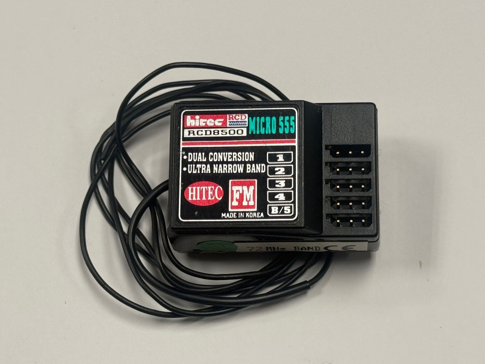 Nice Hitec 555 Micro Negative Shift 72mhz RC Airplane Receiver Futaba / Hitec