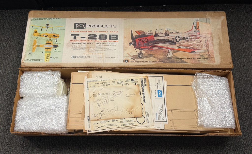 Vintage Pica Products T-28B T-28 T28 T28B Trojan RC Airplane Kit 60 Size NIB