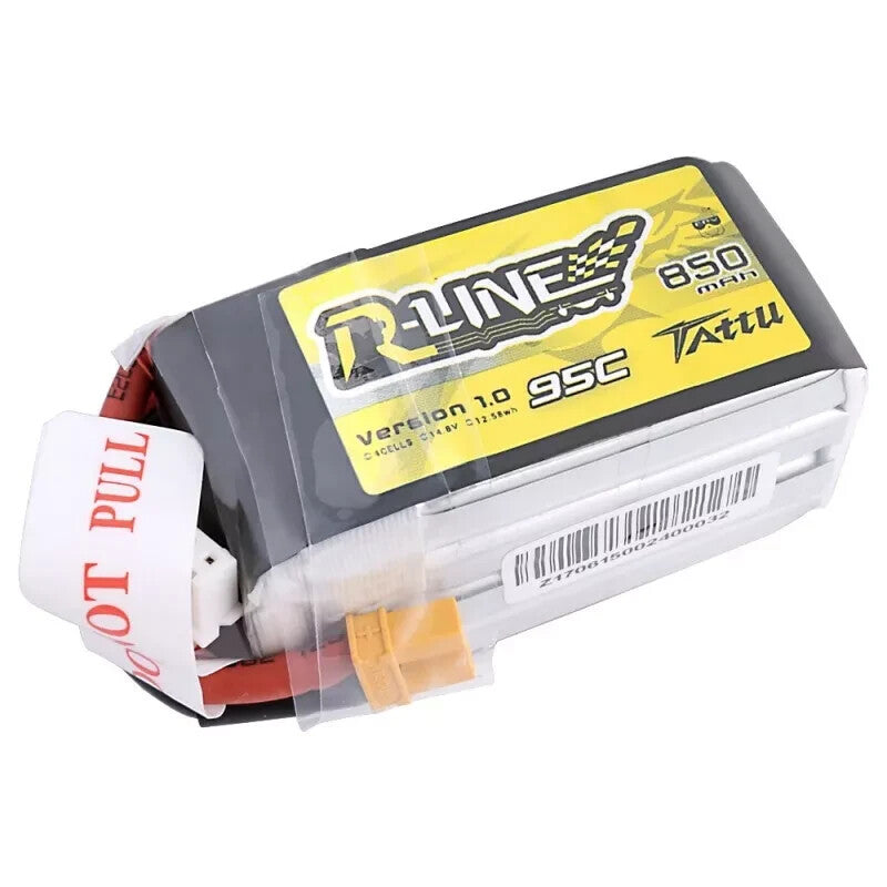 4X Tattu 850mAh 14.8V 95C 4S Lipo Battery XT30 Plug For FPV RC Drone Quadcopter