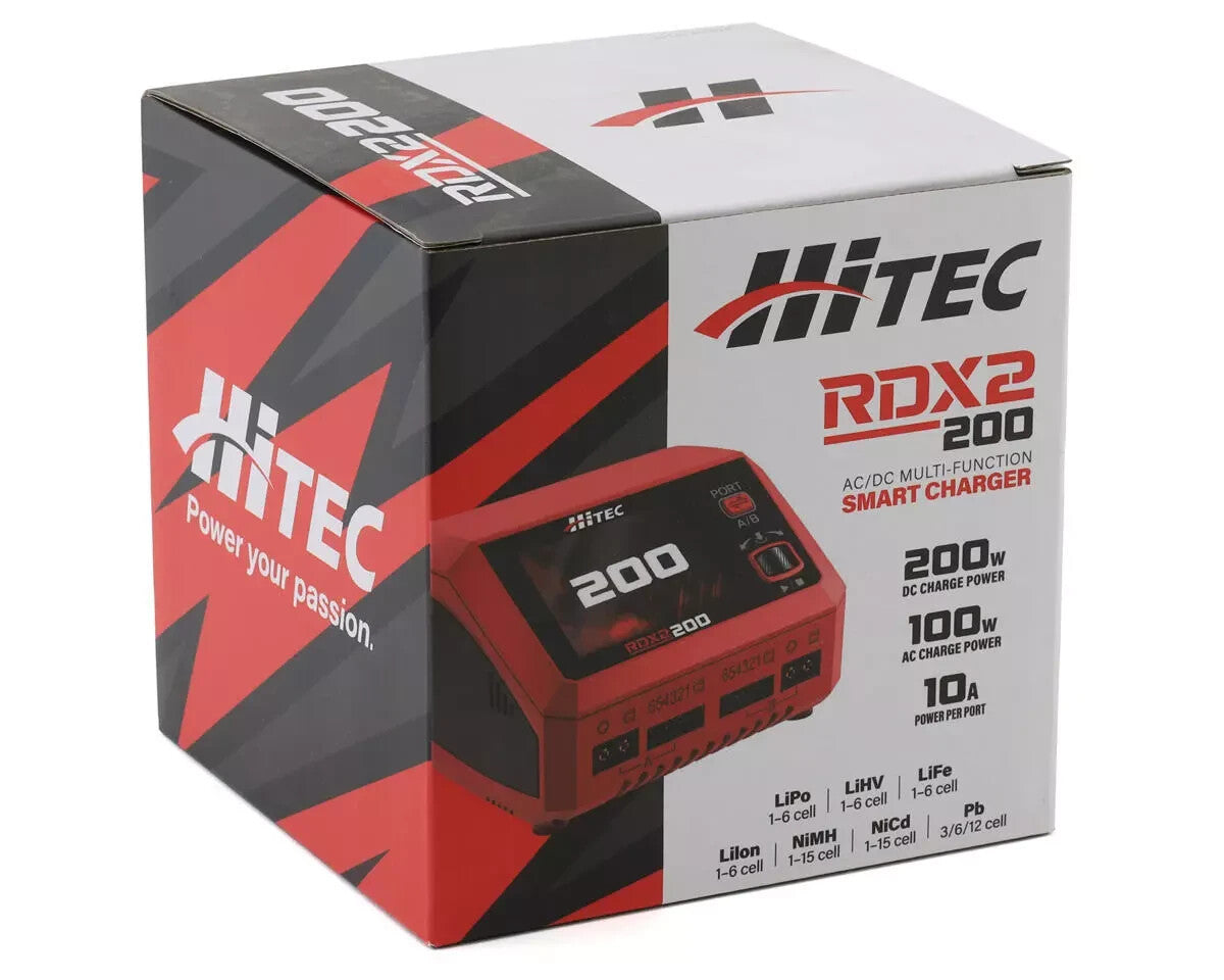 Hitec RDX2 200 Dual Smart LiPo RC Airplane Car Battery Balance Charger HRC44370