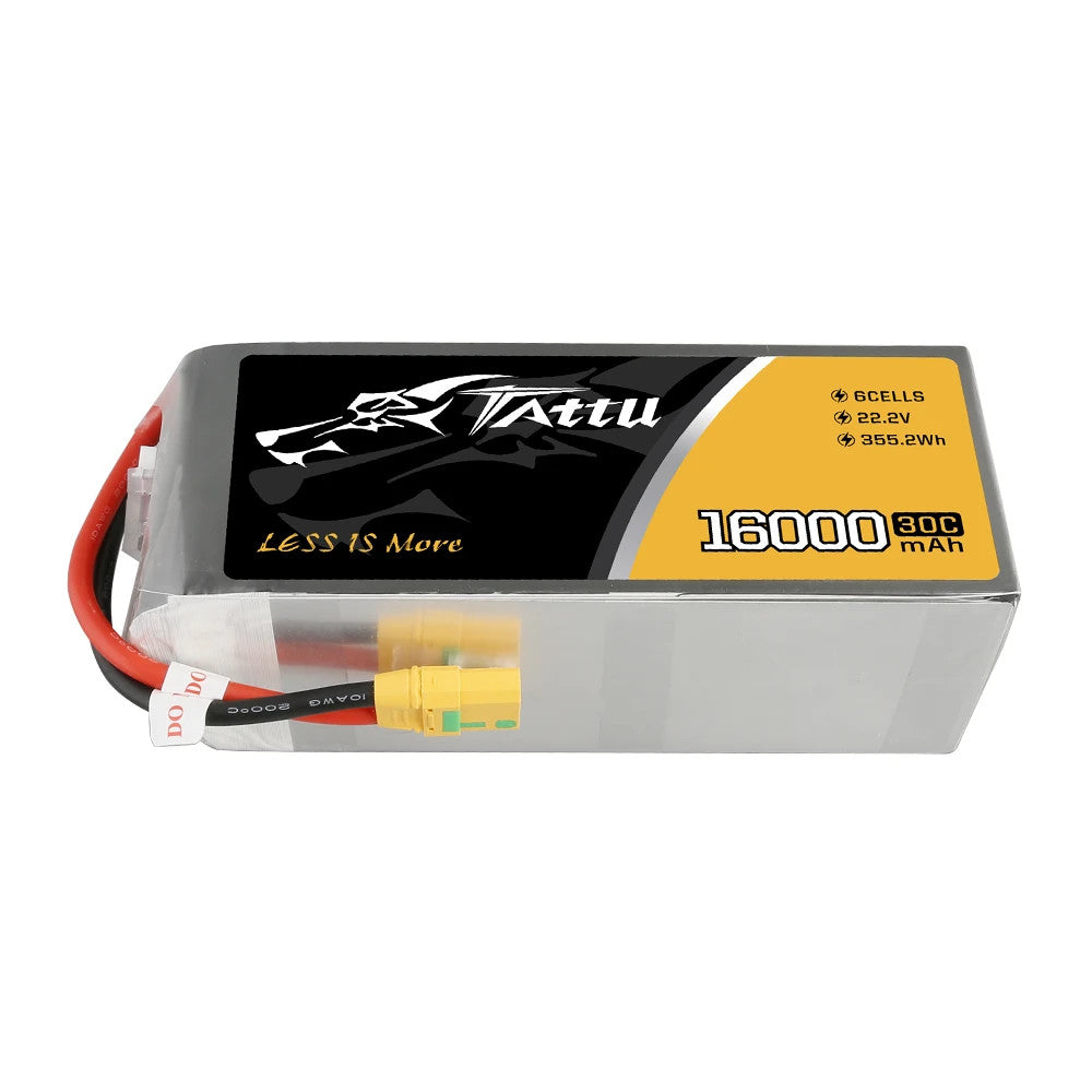 Tattu 16000mAh 6S 30C 22.2V Lipo Drone Battery Pack with XT90-S XT90 Plug