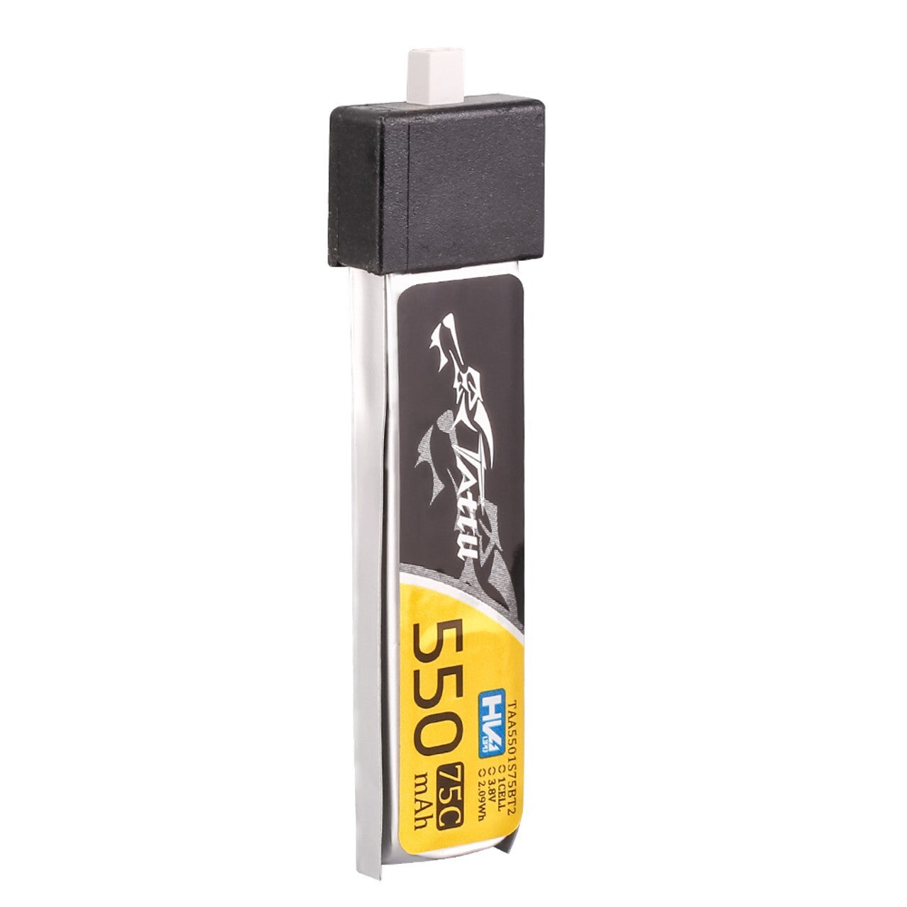 Tattu 1S 550mAh 75C 3.8V HV Lipo RC Drpne Battery Pack With BT 2.0 Plug 5 Pack