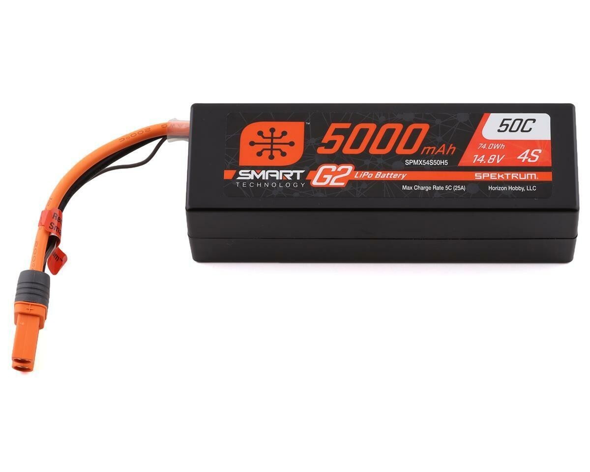 Spektrum RC 4S Smart G2 LiPo 50C Battery Pack 14.8V / 5000mAh SPMX54S50H5