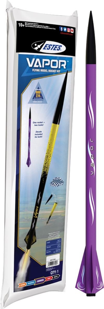 New Estes Rockets Vapor  Flying Model Rocket Kit Skill Level 3 Advanced EST7294