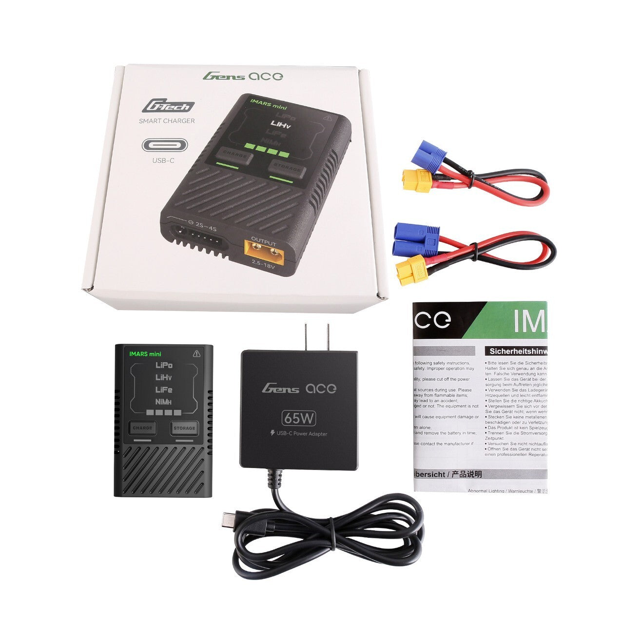 Gens Ace Imars Mini 2-4S 60W USB-C DC charger power supply GEA60WC1