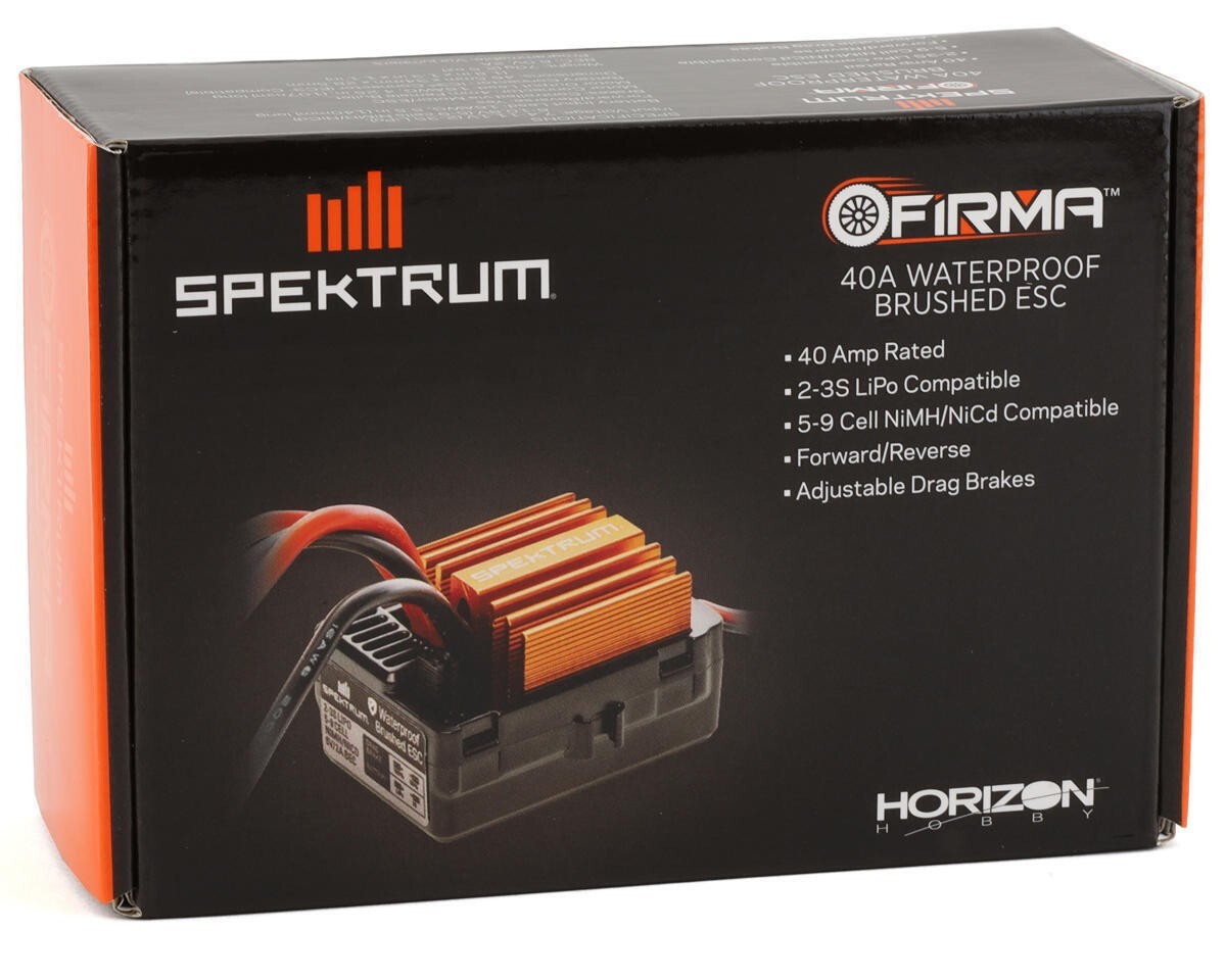 Spektrum RC Firma 40 Amp Brushed RC Car / Truck 3S Waterproof ESC SPMXSE1040