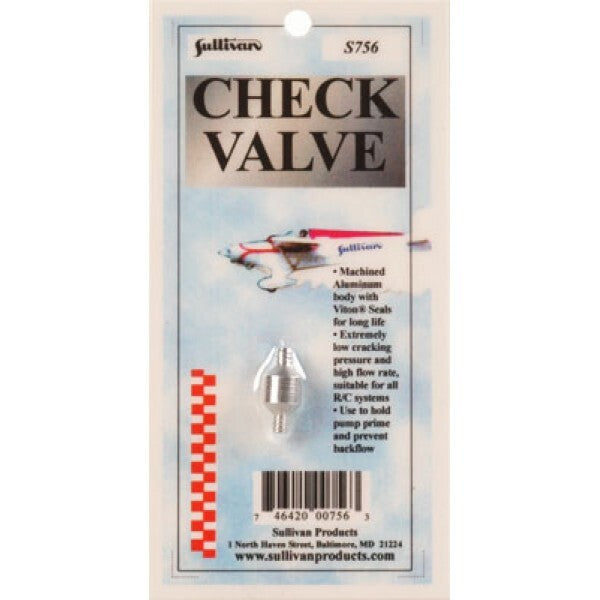 Sullivan S756 756 Aluminum Anti Siphon RC Airplane Gas Nitro Check Valve : YS