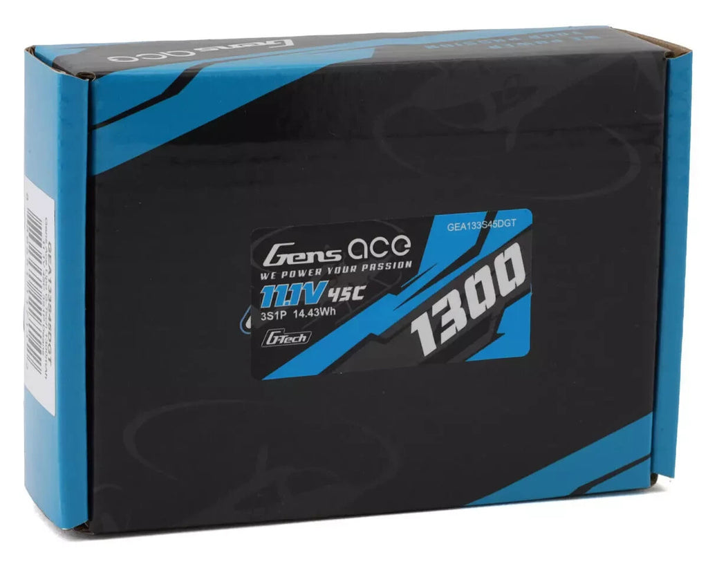 Gens Ace G-Tech Smart 3S LiPo Battery 45C 11.1V/ 1300mAh GEA133S45DGT
