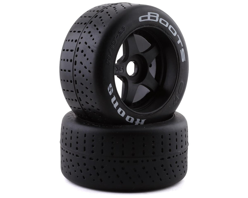 Arrma DBoots Hoons 53/107 2.9 Belted 5-Spoke Pre-mounted Tires (2) White 550073