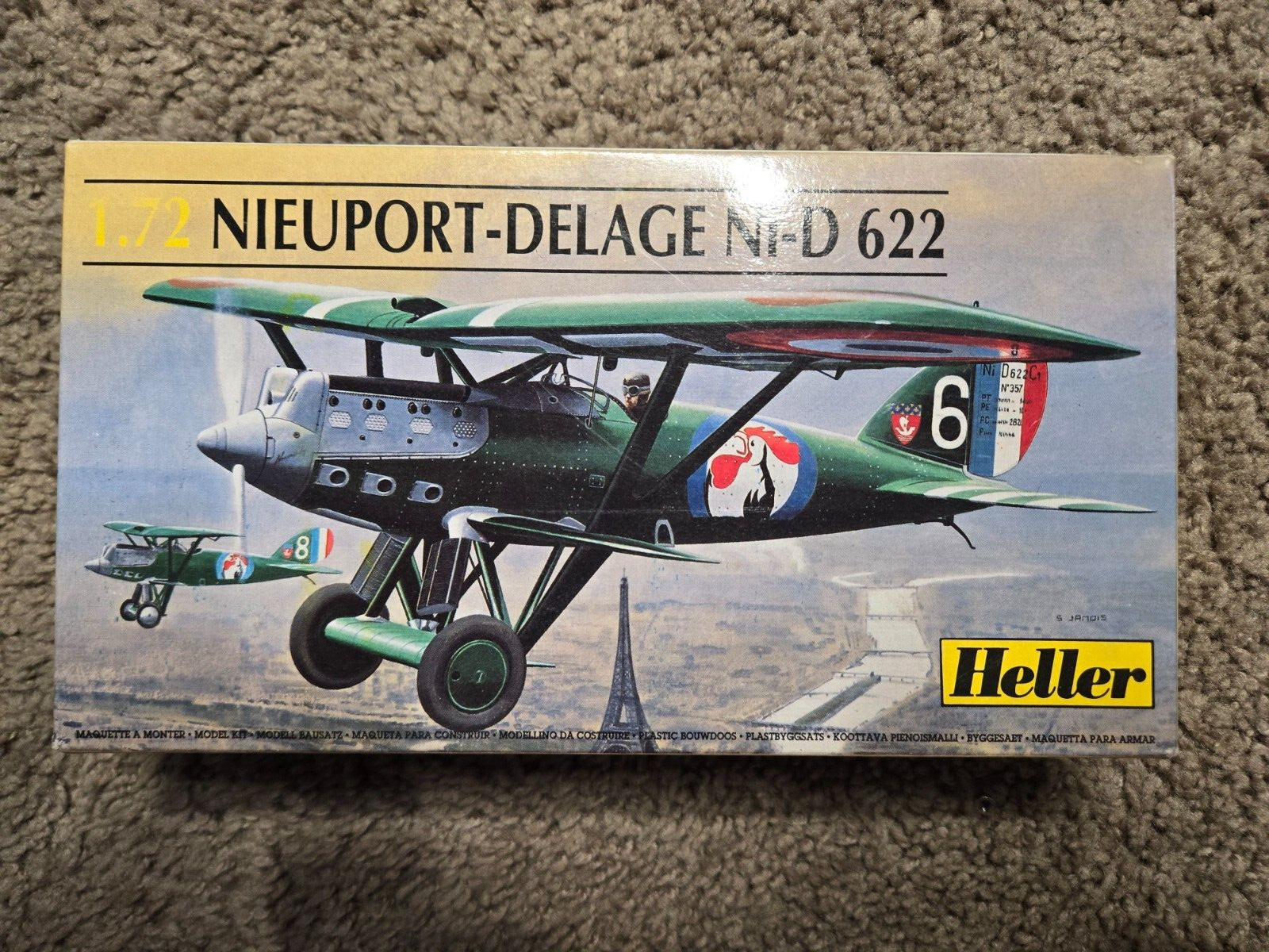 1:72 Scale Plastic Model Nieuport-Delage Ni-D 622 Heller 80224