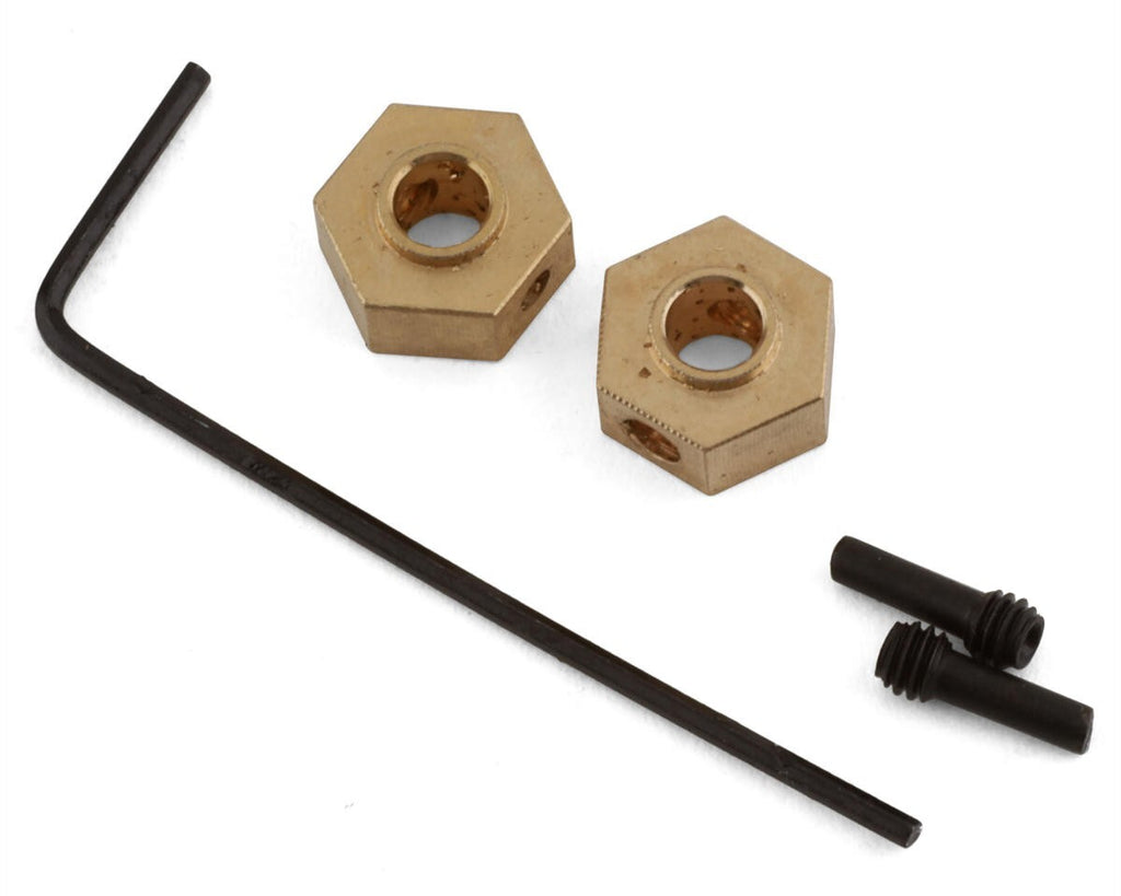 Axial AX24 / SCX24 Brass Hex Hubs (2) (1g) AXI302002 302002 : C10 Gladiator
