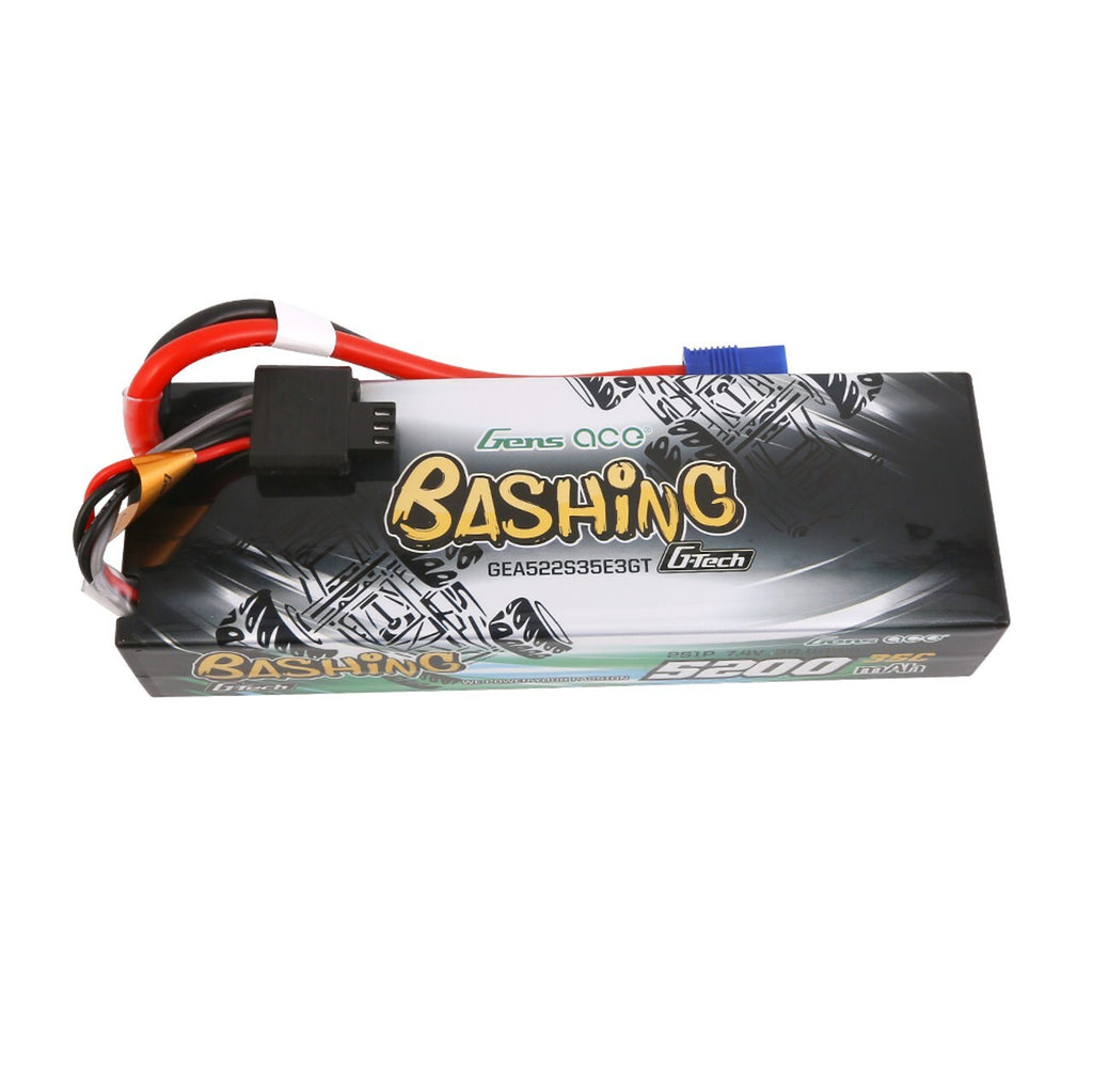 Gens Ace 2S G-Tech GTech Smart Bashing LiPo RC Battery 35C 7.4V / 5200mAh w/EC3