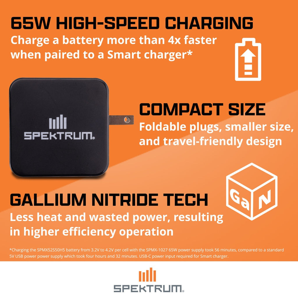 Spektrum Accessories Smart G2 Powerstage Bundle 810mAh 2S 50C LiPo Battery IC...