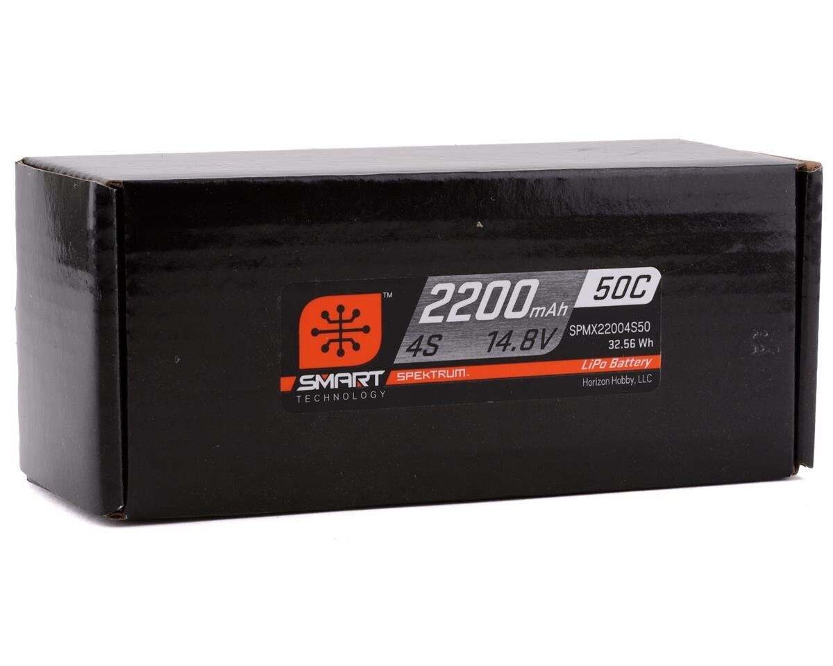Spektrum RC 4S 14.8V 2200mAh Smart LiPo 50C Battery Pack IC3 Plug SPMX22004S50