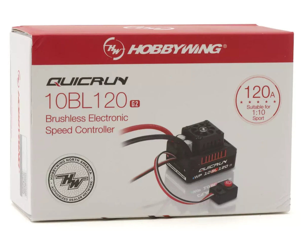Hobbywing QuicRun 10BL120 G2 120A 1/10 Sensorless Brushless ESC HWA30107200