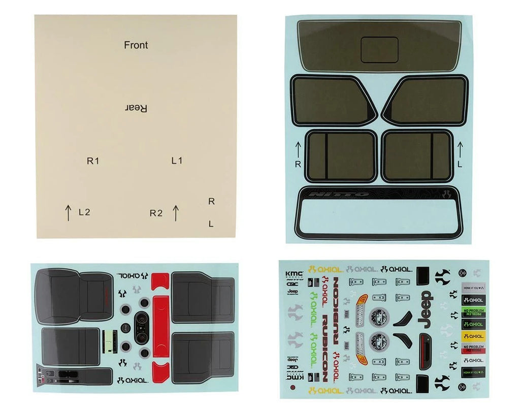 Axial Jeep JT Gladiator 1/10 RC Truck Crawler Body Set (Clear) AXI230026 230026