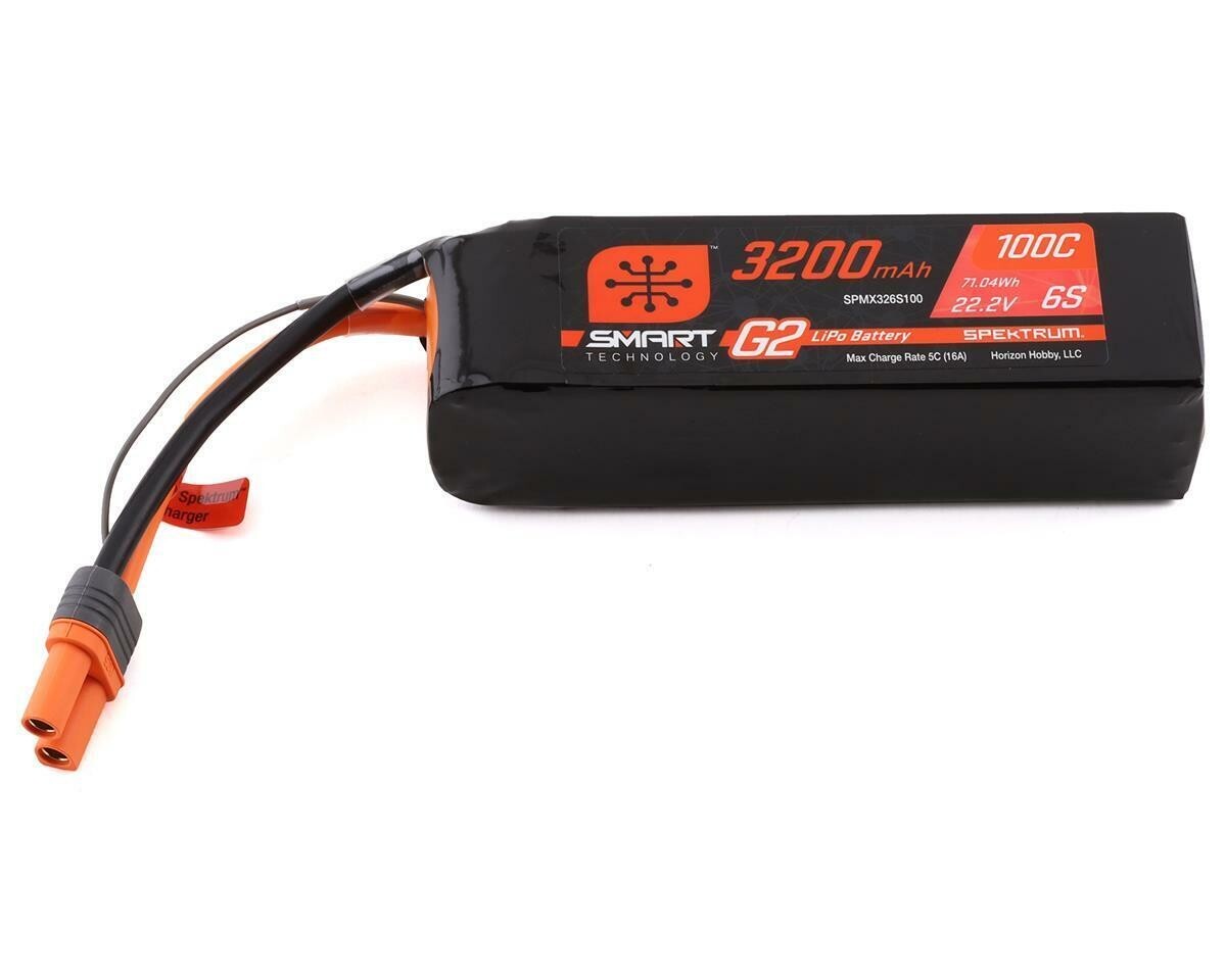 Spektrum RC 6S Smart G2 LiPo 100C Battery Pack 22.2V 3200mAh SPMX326S100