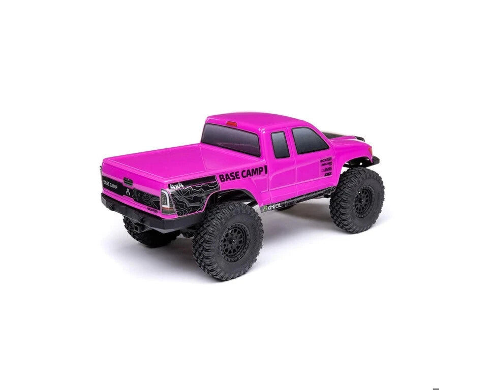 Axial SCX24 Base Camp 1/24 4WD RTR Scale Mini Rock Crawler Pink AXI-1219T3
