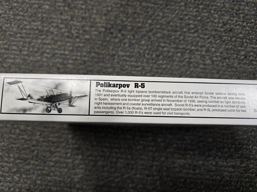 Encore Models POLIKARPOV R-5  1/72 Scale Model Kit #1016