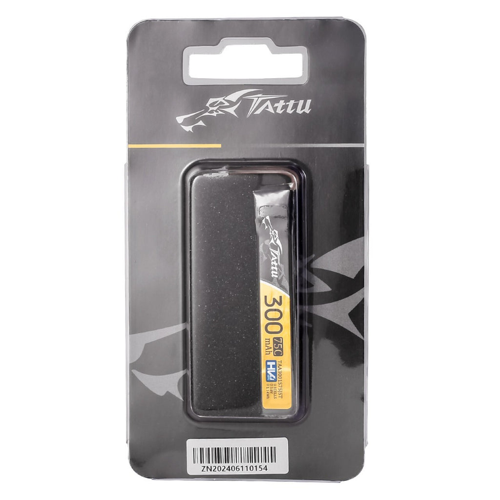 Tattu 300mAh 1S 75C 3.8V Lipo RC Airplane / Drone Battery Pack with JST-PHR Plug