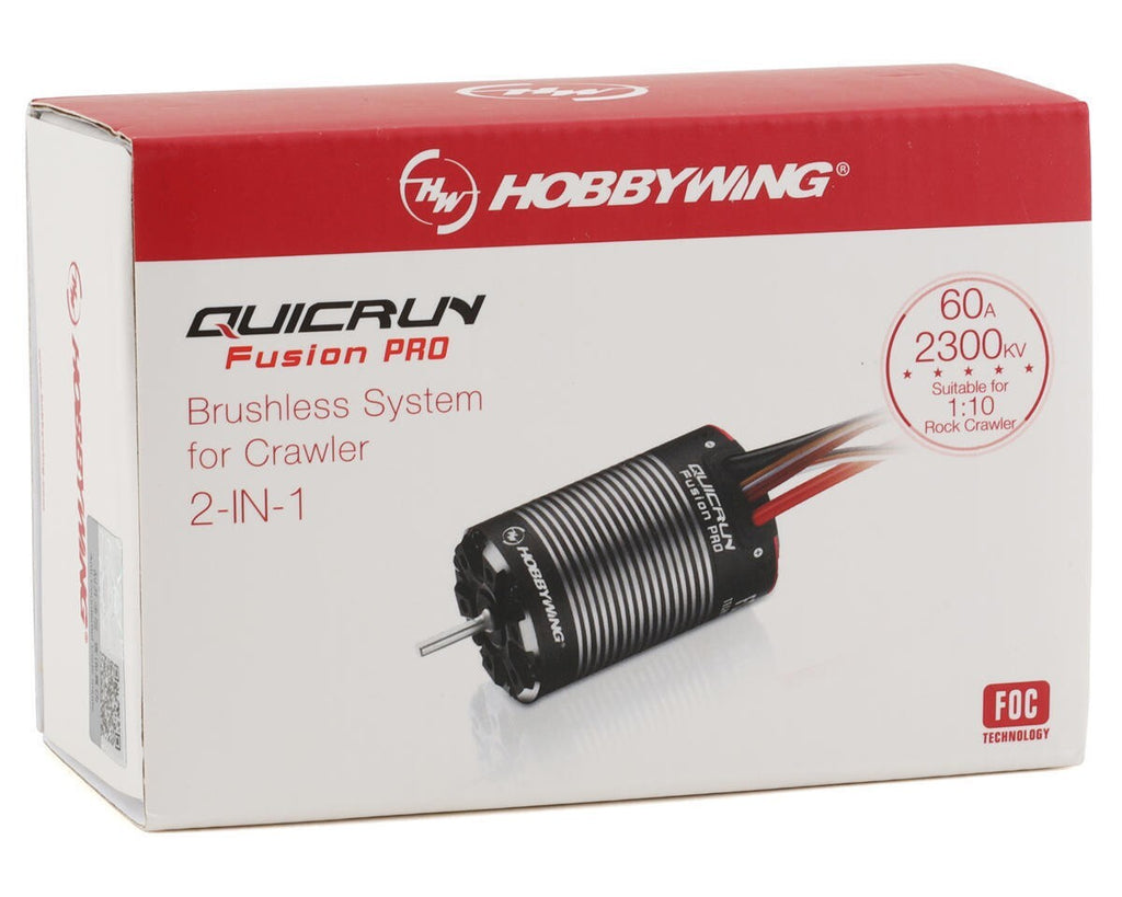 Hobbywing QuicRun Fusion Pro FOC 2-in-1 ESC & Motor RC Car Truck System (2300Kv)