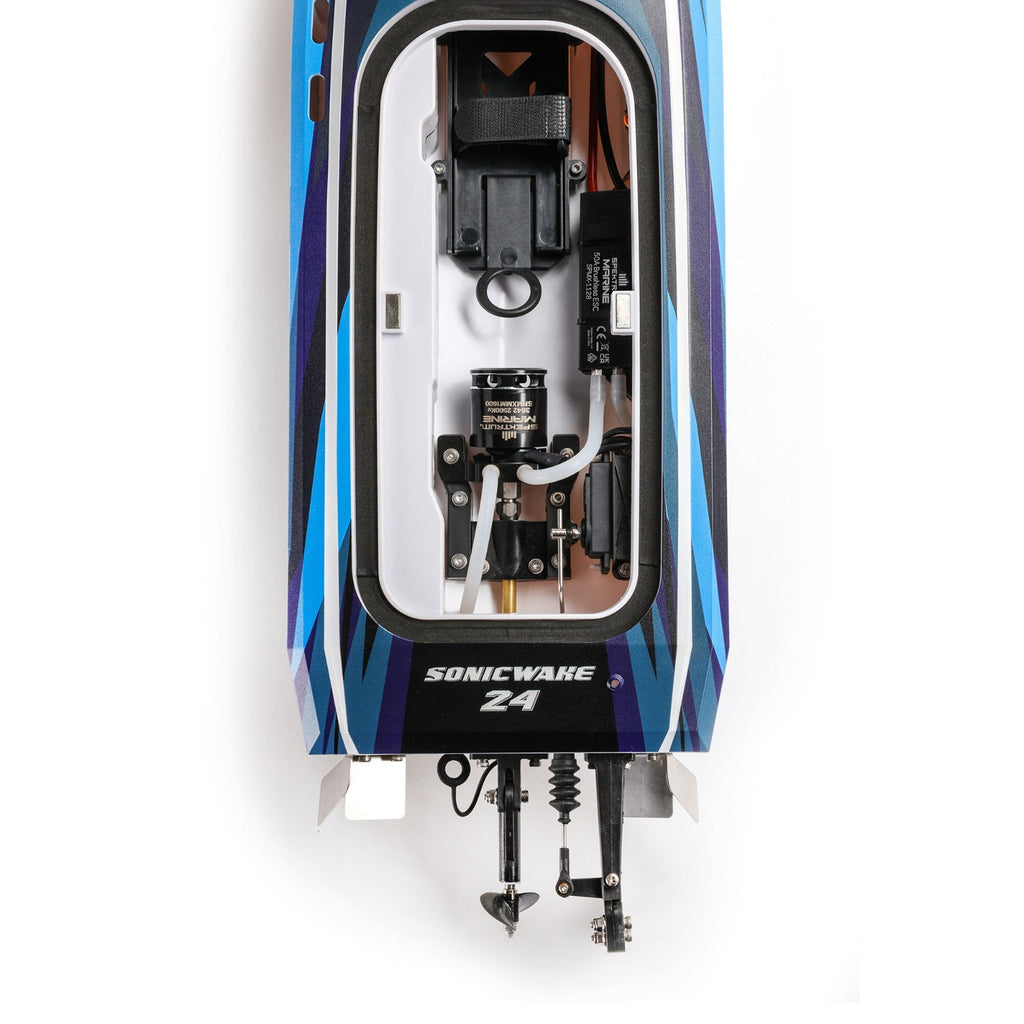 Sonicwake 24" Self-Righting Brushless Deep-V RTR (With Battery & Charger), Blue