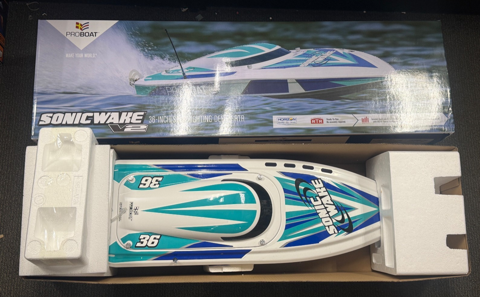 Pro Boat Hull / Body White Sonicwake 36 V2 PRB281128 Replacement Boat Hull