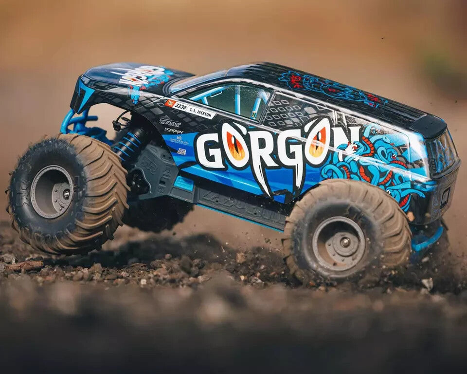 Arrma Gorgon 4X2 MEGA 550 Brushed 1/10 Monster Truck RTR (Blue) ARA3230T1