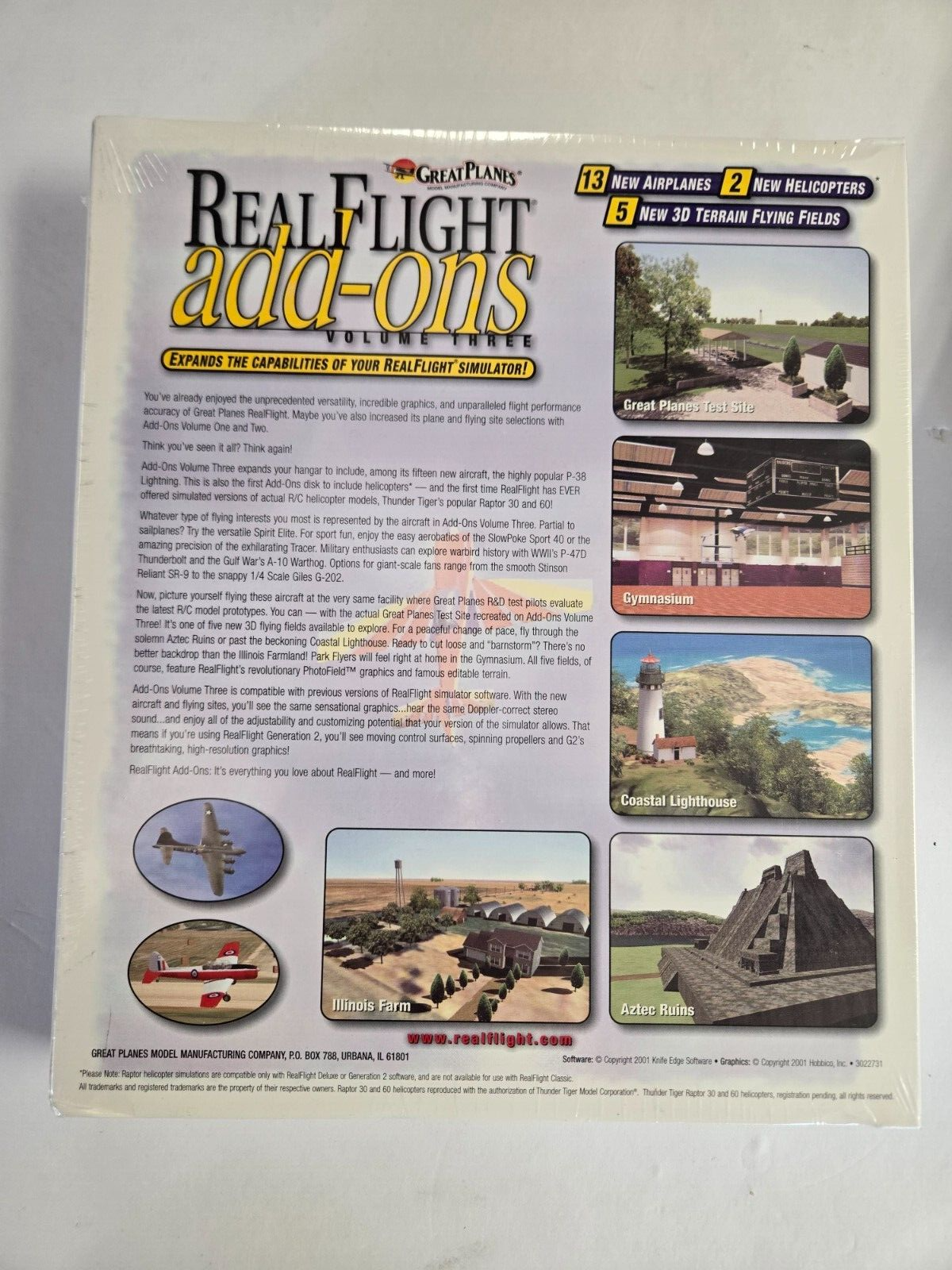 Great Planes RealFlight Add-ons Volume 3 Software Simulator New in Box