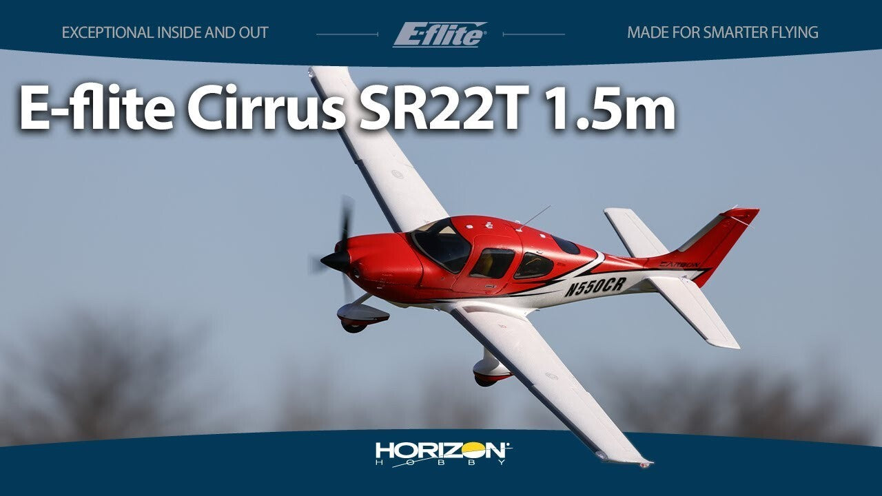 E-flite EFlite Cirrus SR22T 1.5m Bind-N-Fly BNF Basic Electric Airplane EFL15950