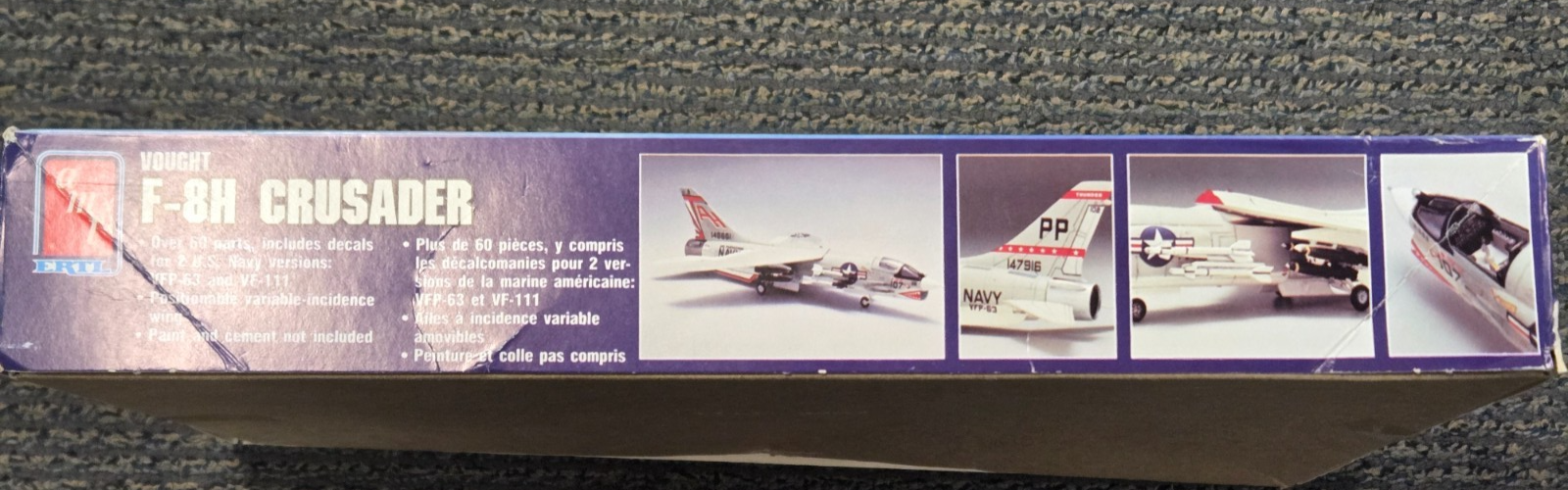 AMT Ertl 1/72 Vought F-8H Crusader Plastic Model Kit 8809 NIOB 1989 Vintage